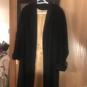 Black wool winter coat